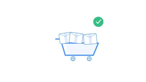 Shopping cart animation showing e-commerce checkout and delivery process Stock Footage 345653371