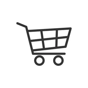 Shopping cart, basket flat vector icon Stock Illustration