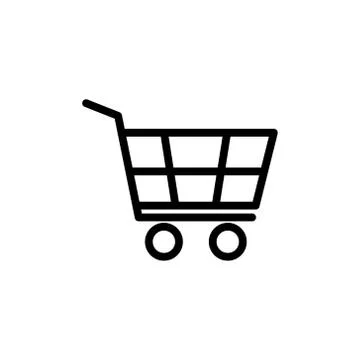 Shopping cart, basket flat vector icon 스톡 일러스트