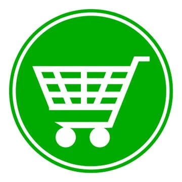 Shopping cart button Stock Illustration