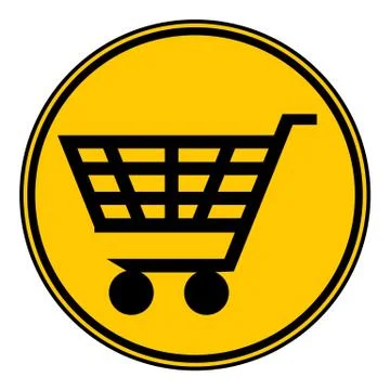Shopping cart button. Stock Illustration