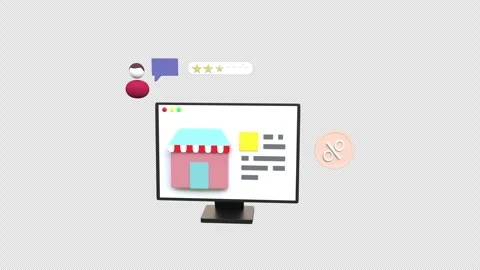 A shopping cart containing a computer screen symbolizing retail and e-comme.. Stock Footage 303067753