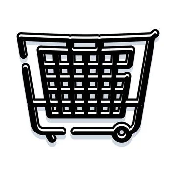 Shopping cart flat icon for e commerce and retail Stock Illustration