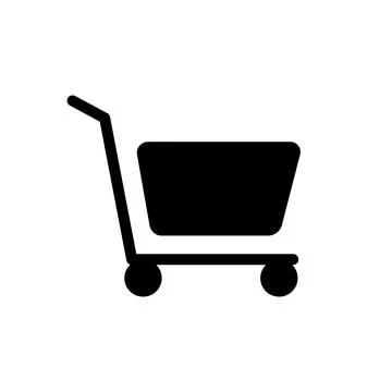 Shopping cart flat icon vector illustration symbol Isolated template. Illustrazione stock
