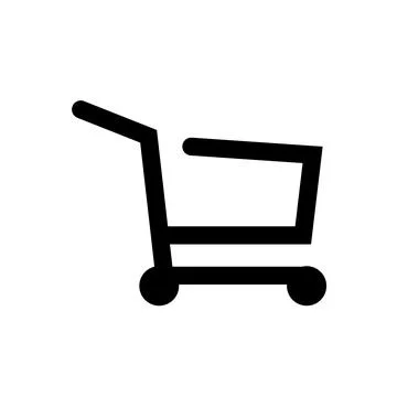 Shopping cart flat icon vector illustration symbol Isolated template. Illustrazione stock
