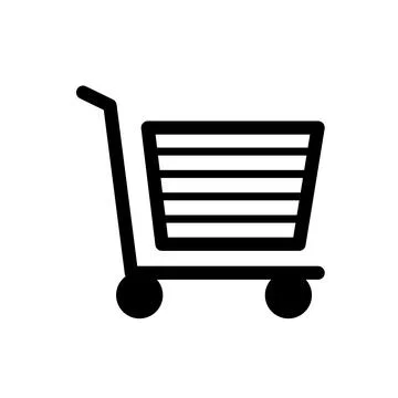 Shopping cart flat icon vector illustration symbol Isolated template. Stock Illustration
