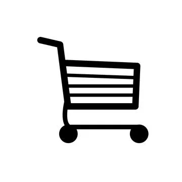 Shopping cart flat icon vector illustration symbol Isolated template. Stock Illustration