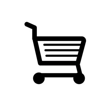 Shopping cart flat icon vector illustration symbol Isolated template. Stock Illustration