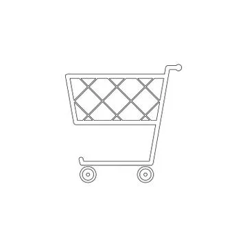 Shopping Cart. flat vector icon Stock Illustration