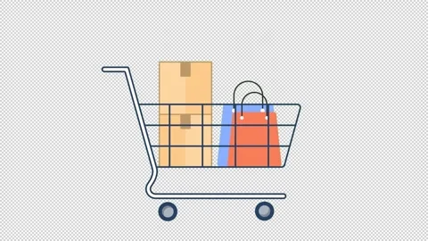 Shopping cart Stock Footage 317528693