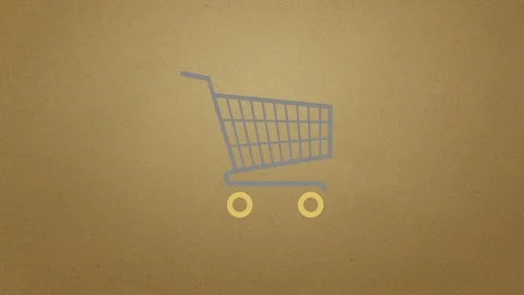 Shopping cart with gift boxes Stock Footage 103857983