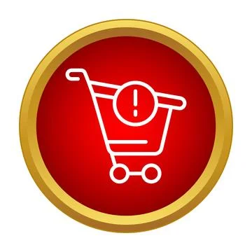 Shopping cart having error preventing online purchase Stock Illustration