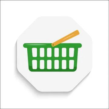 Shopping Cart icon button. Modern material design Stock Illustration