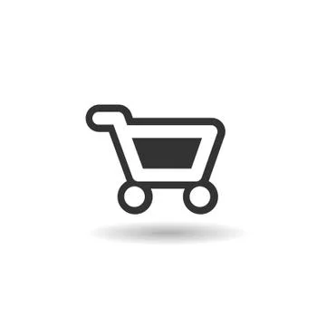 Shopping cart icon, e-commerce symbol Stock Illustration