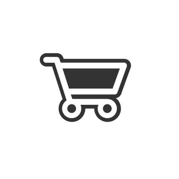 Shopping cart icon, e-commerce symbol Illustrazione stock