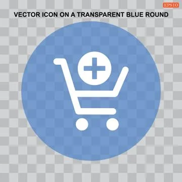 Shopping Cart Icon, Vector flat design style Stock Illustration