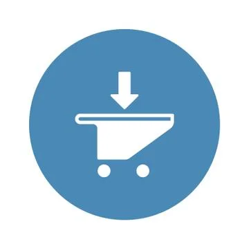 Shopping Cart Icon, Vector flat design style Stock Illustration