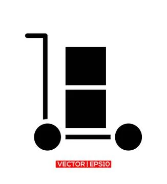 Shopping Cart icon vector, Flat icon shop cart symbol Stock Illustration