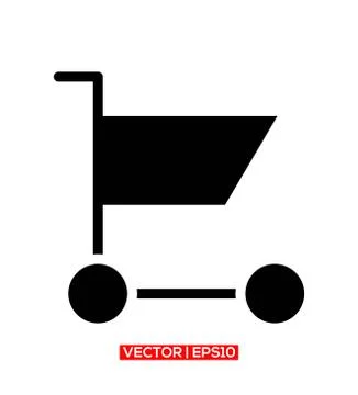 Shopping Cart icon vector, Flat icon shop cart symbol Stock-Illustration