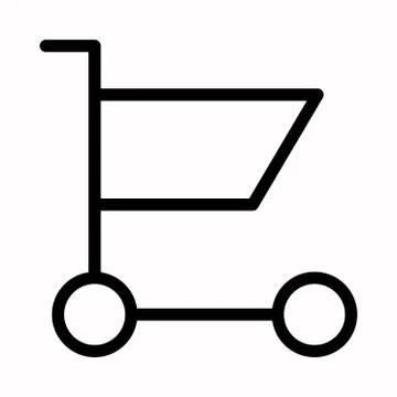 Shopping Cart icon vector, Flat icon shop cart symbol Stock Illustration