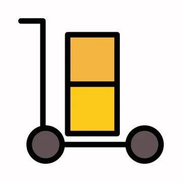 Shopping Cart icon vector, Flat icon shop cart symbol Stock Illustration