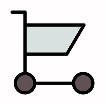 Shopping Cart icon vector, Flat icon shop cart symbol Stock Illustration
