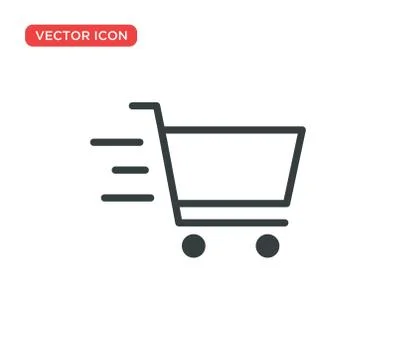 Shopping Cart Icon Vector Illustration Design Stock Illustration