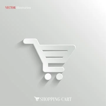 Shopping cart icon - vector web background Stock Illustration