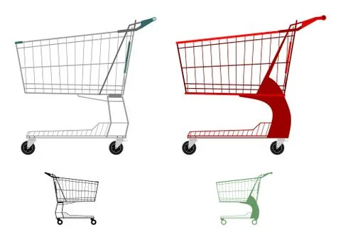 Shopping cart Stock Illustration