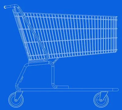 The shopping cart Stock Illustration