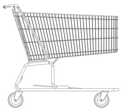 The shopping cart Illustrazione stock