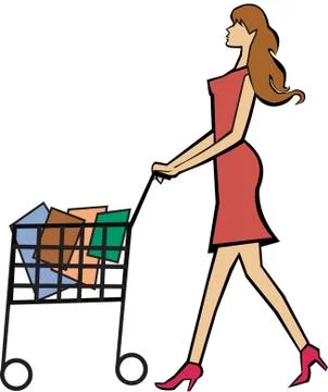 Shopping cart Illustrazione stock