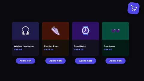 Shopping Cart Interface Animation for Ecommerce Website Product Selection Stock Footage 336951200
