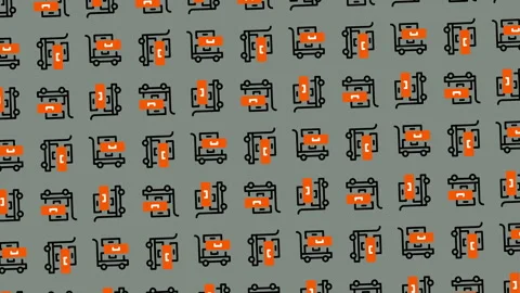 Shopping Cart Pattern - A Seamless Design for Retail. Stock Footage 325405048