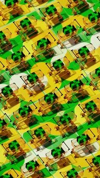Shopping Cart Seamless Pattern Stock Photos