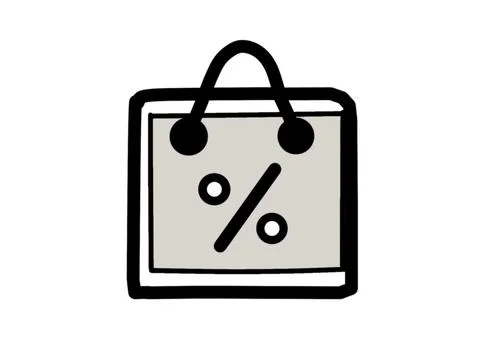 Shopping cart shaped vector logo illustration Stock Illustration