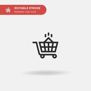 Shopping Cart Simple vector icon. Illustration symbol design template for web Stock Illustration