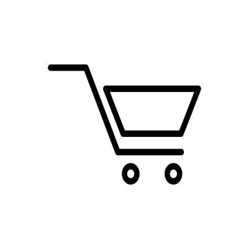 Shopping cart vector icon, flat design. Isolated on white background Stock Illustration