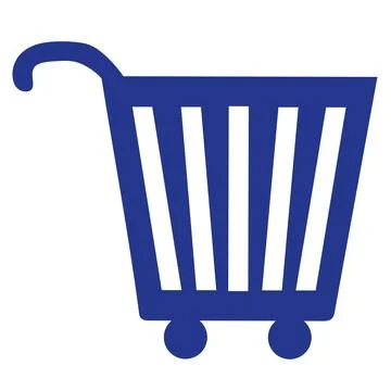 Shopping cart vector icon, flat design. Isolated on white background Market c Stock Illustration