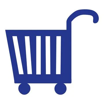 Shopping cart vector icon, flat design. Illustration Isolated on white backgr Stock Illustration