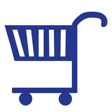 Shopping cart vector icon, flat design. Isolated on white background Design.. Stock Illustration