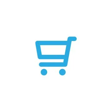Shopping cart vector icon Illustrazione stock