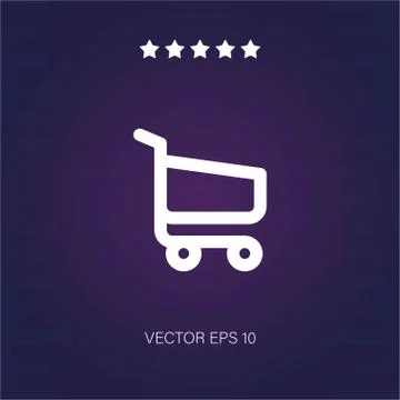Shopping cart vector icon Stock Illustration