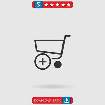 Shopping cart vector icon Stock Illustration