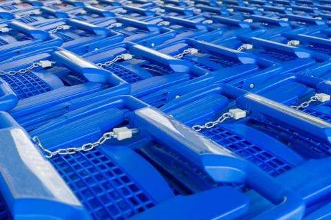 Shopping carts background Stock Photos