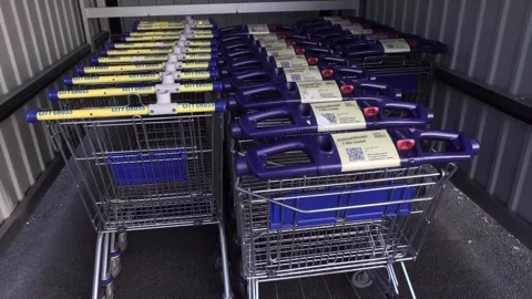 Shopping carts Stock Footage 283183149