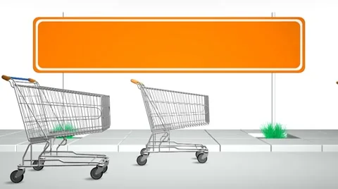 Shopping Carts (HD+Loop) Video stock 7728667