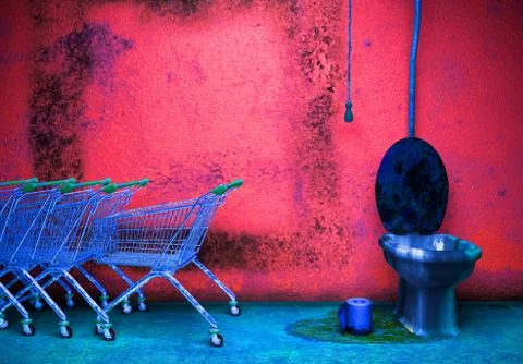 Shopping carts Stock Illustration
