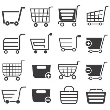 Shopping carts Stock Illustration