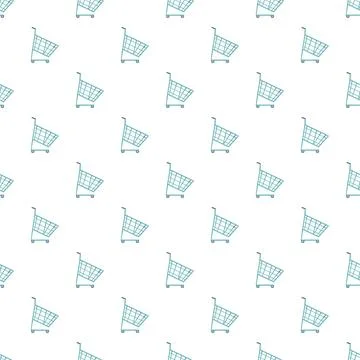 Shopping carts pattern symbolizing retail and consumerism Stock Illustration